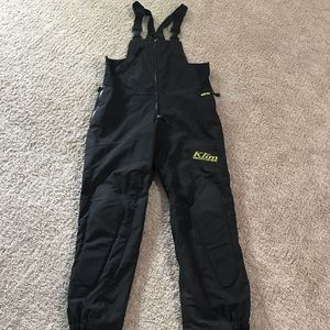 Klim Black Shoulder Strap Utility Snow Outdoor Pants